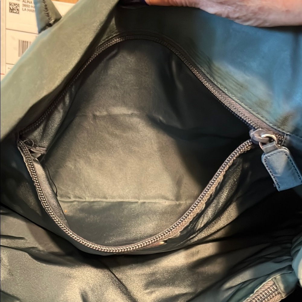 Flawed Prada Tessuto City Nylon Tote Bag Sophisticated Design Iridescent accents - Picture 10 of 17